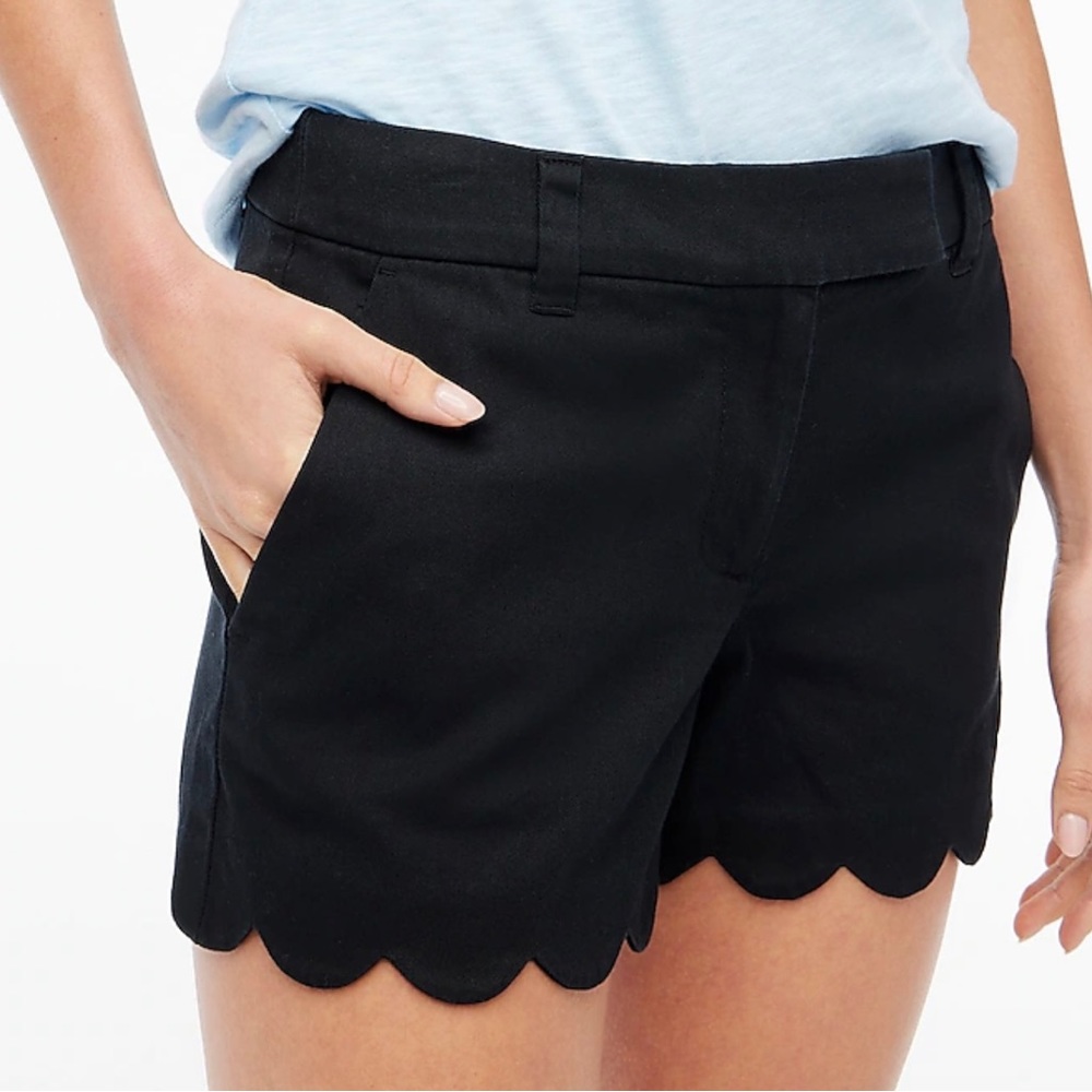 J Crew Scalloped Shorts (Black)